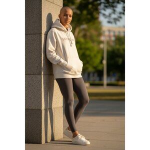 Champion Womens Beige‎ Hoodie Sweatshirt Size L
